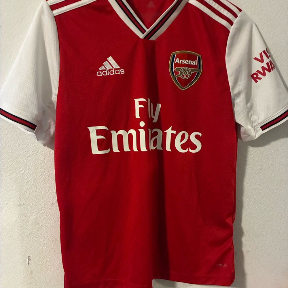 adidas Arsenal Kids Red and White Soccer Jersey